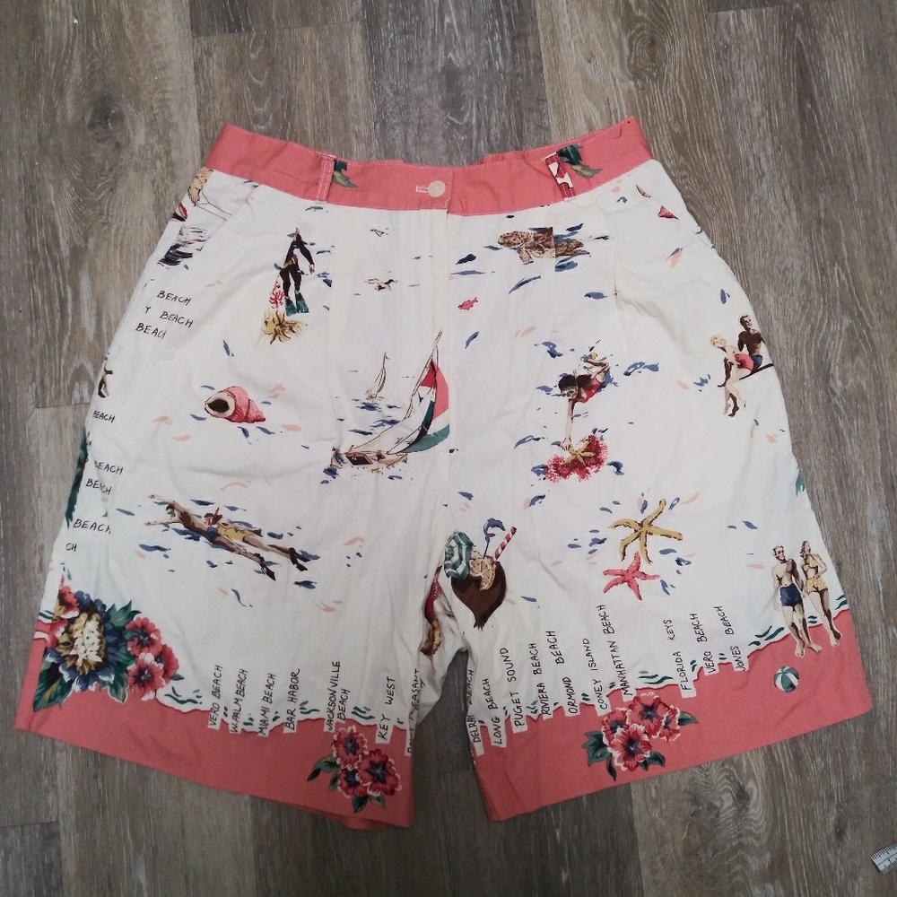 Vintage 80s Boating Shorts Size 12
